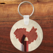 スケッチされた落書きハート キーホルダー (正面)