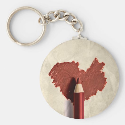 スケッチされた落書きハート キーホルダー (正面)