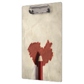 スケッチされた落書きハート クリップボード (左)