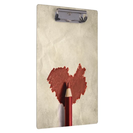 スケッチされた落書きハート クリップボード (右)
