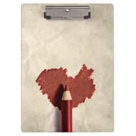 スケッチされた落書きハート クリップボード