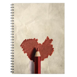 スケッチされた落書きハート ノートブック