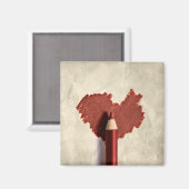 スケッチされた落書きハート マグネット (正面/裏面)