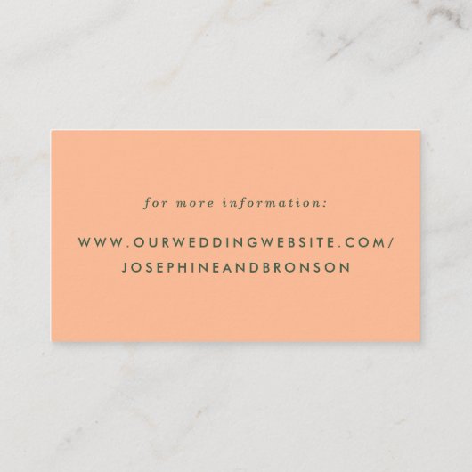 スケッチされた葉花類Greenery Sage詳細 エンクロージャーカード (裏面)