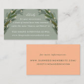 スケッチされた葉花類Greenery Sage詳細 エンクロージャーカード (正面/裏面)