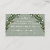 スケッチされた葉花類Greenery Sage詳細 エンクロージャーカード (正面)