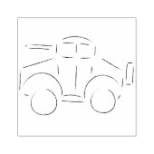 スケッチされた装甲車のスタンプ。 ラバースタンプ (インプリント)