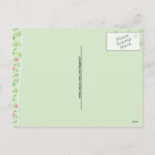 スケッチされるピンクのクリスマスに貯蔵します シーズンポストカード (裏面)