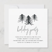 スケッチした松 |休日モダンパーティー 招待状 (正面)
