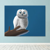 スケッチとフクロウが枝に座っている キャンバスプリント (インサイチュ (ウッドフロア))