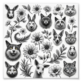 スケッチと画像 フォトプリント           