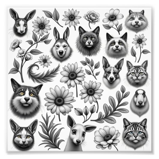 スケッチと画像 フォトプリント            (正面)