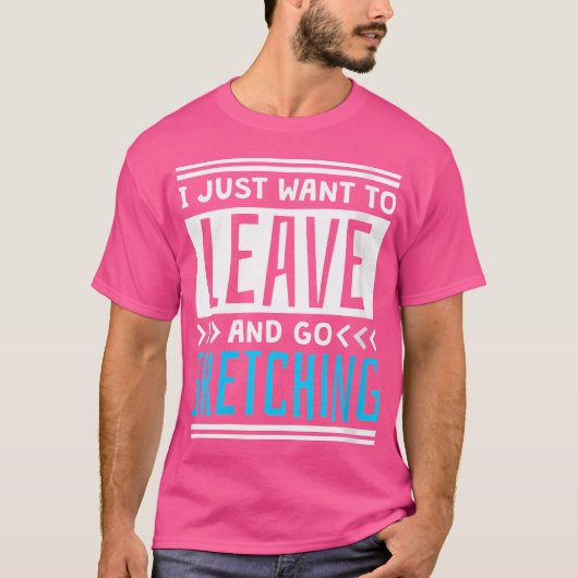 スケッチに行離れきたい女性 Tシャツ (正面)