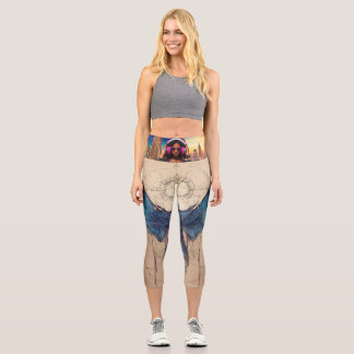 スケッチのシンプル本質、インスピレーションとしての翼 カプリレギンス