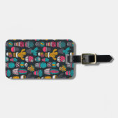 スケッチのスタイルパターンの手描きのサボテン ラゲッジタグ (正面横)