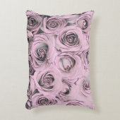 スケッチのピンクのバラのアクセント枕 アクセントクッション (正面(垂直))