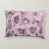 スケッチのピンクのバラのアクセント枕 アクセントクッション (裏面)