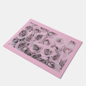 スケッチのピンクローズドアマット ドアマット (アングル)