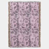 スケッチのピンクローズブランケット スローブランケット (正面縦)