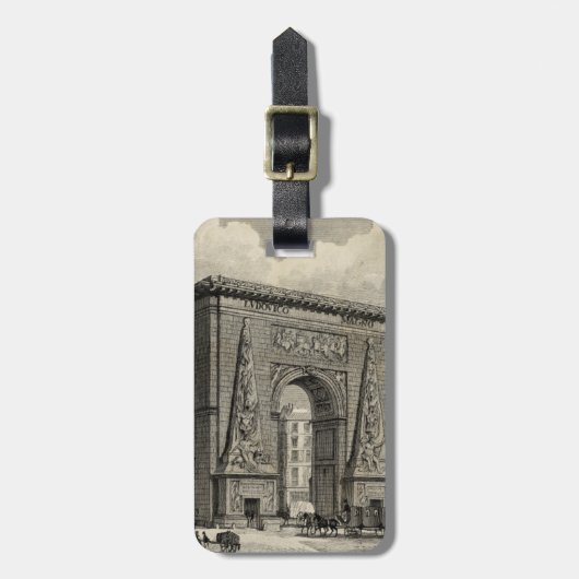 スケッチのポルテサンデニスモニュメント ラゲッジタグ (正面縦)
