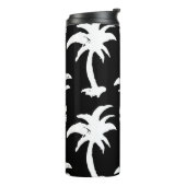 スケッチのヤシの木、パイナップル、モノクロパターン。 タンブラー (回転左)