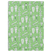 スケッチのワニパターン|モノグラム クリップボード (裏面)