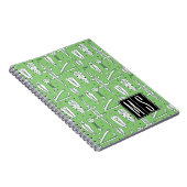 スケッチのワニパターン|モノグラム ノートブック (右側)