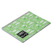 スケッチのワニパターン|モノグラム ノートブック (左側)