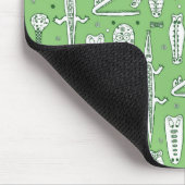 スケッチのワニパターン|モノグラム マウスパッド (コーナー)