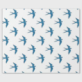 スケッチの下で飛んでいるつばめ ラッピングペーパー (フラット)
