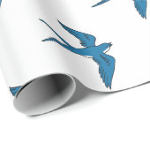 スケッチの下で飛んでいるつばめ ラッピングペーパー (ロールコーナー)