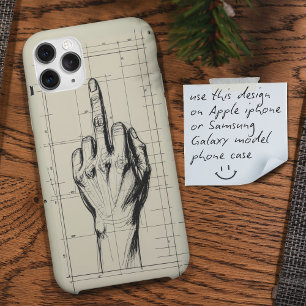 スケッチの下書き中指の手の粗さ iPhone 13ケース