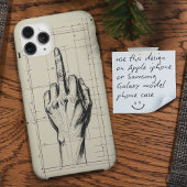 スケッチの下書き中指の手の粗さ iPhoneケース
