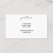 スケッチの女性が付いているメーキャップアーティストの名刺 名刺 (裏面)