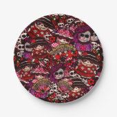 スケッチの日々　死者の日　Dia de los Muertos ペーパープレート (正面)