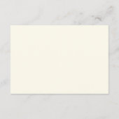 スケッチの花アイボリーロマン結婚ティック エンクロージャーカード (裏面)