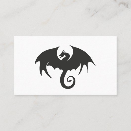 スケッチの黒龍シルエット 名刺 (裏面)