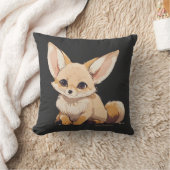 スケッチのFennec、砂漠のキツネ、漫画スタイル クッション (ブランケット)