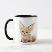 スケッチのFennec、砂漠のキツネ、漫画スタイル マグカップ (左)