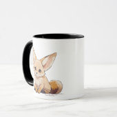 スケッチのFennec、砂漠のキツネ、漫画スタイル マグカップ (正面左)