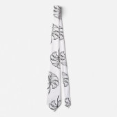 スケッチのmonsteraの葉 ネクタイ (正面)