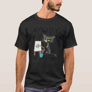 スケッチは殺人が間違っているから猫スケッチ Tシャツ