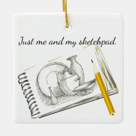 スケッチは私の趣味です セラミックオーナメント