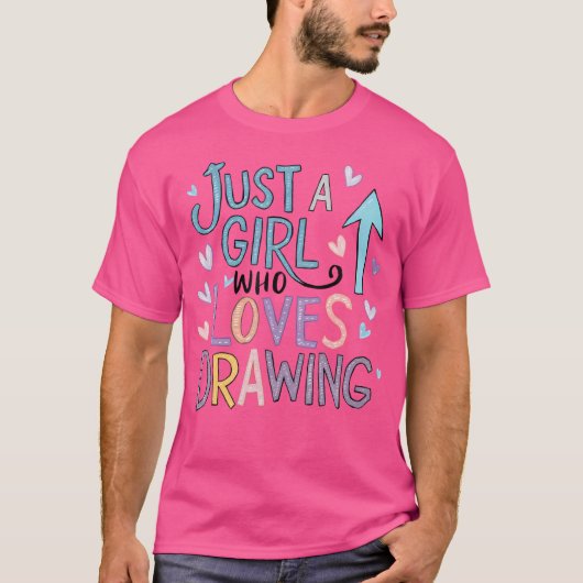 スケッチを好むスケッチだけの女の子 Tシャツ (正面)