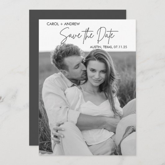 スケッチアナウンスフォト日付の保存 セーブザデート (正面/裏面)