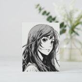 スケッチアニメマンガガールポートレート ポストカード (スタンド正面)