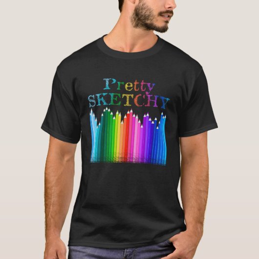 スケッチアーティストの色鉛筆1 Tシャツ (正面)