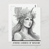 スケッチアートアテナ知恵のはがきの女神 ポストカード (正面/裏面)