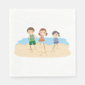 スケッチインザサンド紙ナプキンズ スタンダードランチョンナプキン (正面)