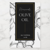 スケッチエレガント手作りオリーブ油ラベル ワインラベル (シングルラベル)
